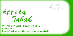 attila tabak business card